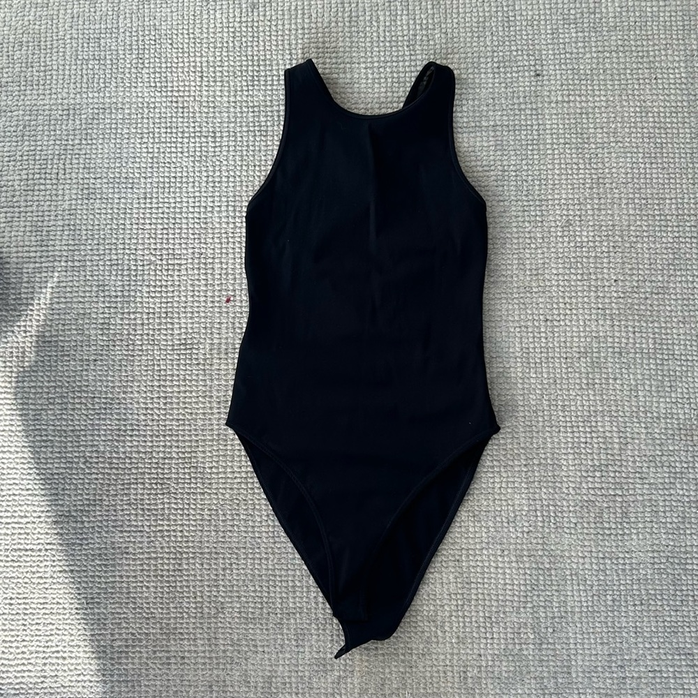 Zara high neck open back bodysuit